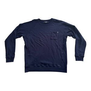 Baldwin Kansas City Black 100% Cotton Size L Long Sleeve Crew Neck Sweater